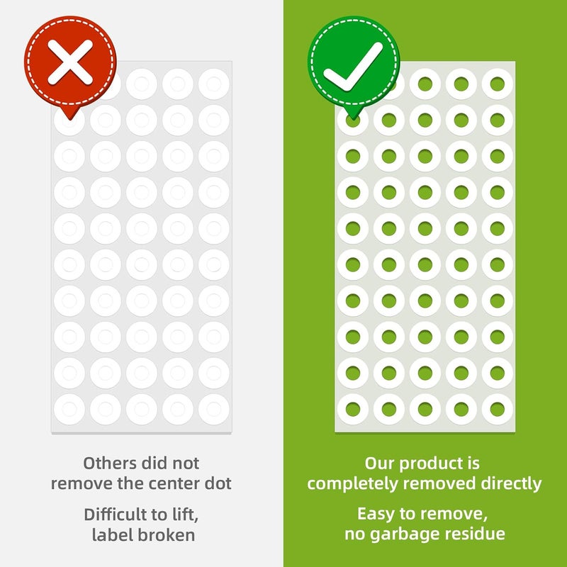 Anylabel 2500 Pack Self-Adhesive Hole Reinforcement Stickers, 1/4" Diameter Hole Punch Reinforcement Labels for School Home and Office, White, Non-Printable - Image 3